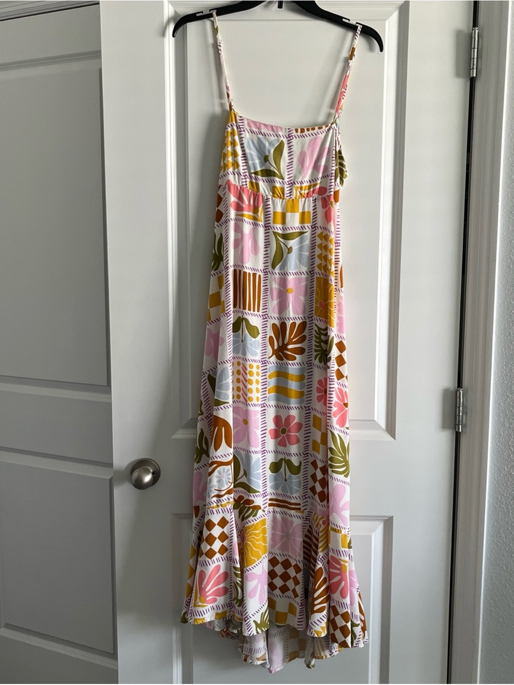 Paper Heart Spaghetti Strap Tie Back Hi Lo Maxi Dress Size M